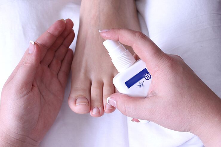 anti-séptico para pés para prevenir fungos